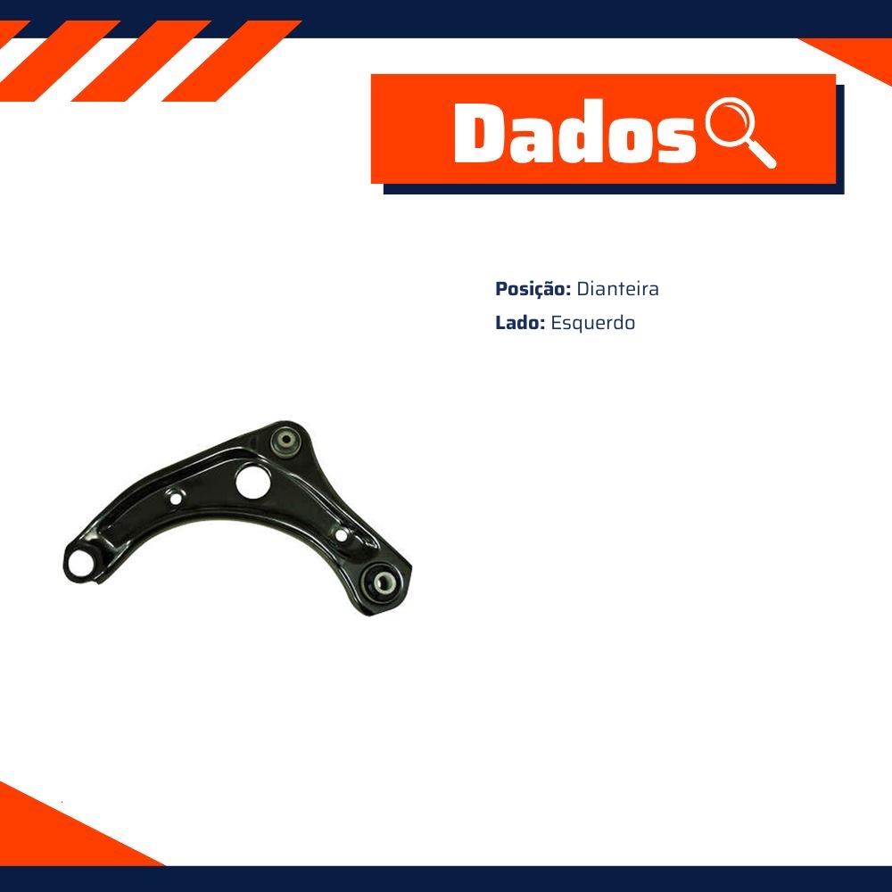 Bandeja de Suspensão Dianteira Lado Esquerdo para Nissan March e Versa - Grazzimetal - NS21031B