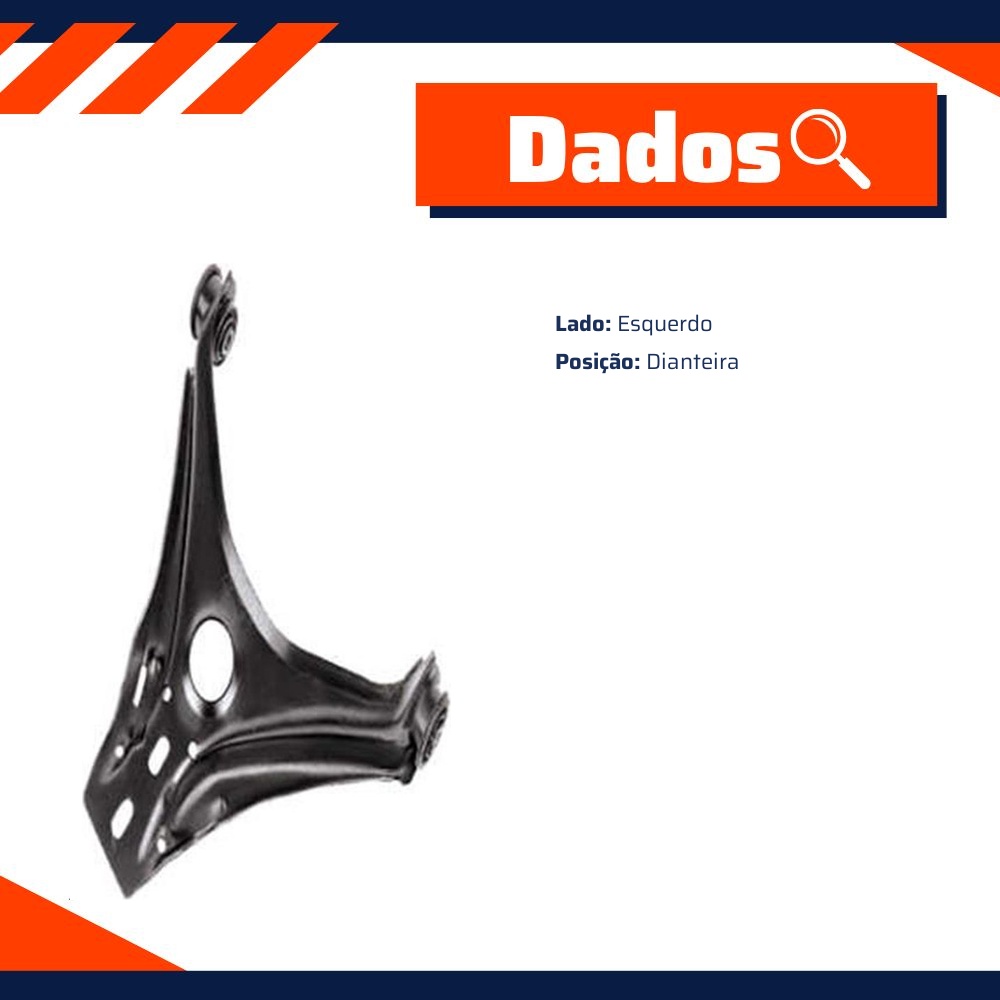 Bandeja de Suspensão Dianteira Lado Direito ou Esquerdo - Grazzimetal - VW-1005-B
