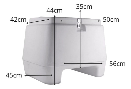 Baú Moto Plástico Branco 80 L - Pro Tork - BP-05BC
