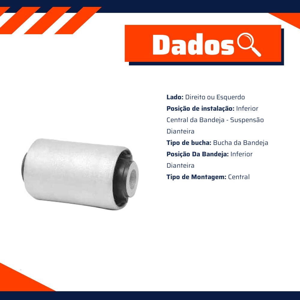 Bucha Central da Bandeja Inferior para Volkswagen Amarok - Corteco - 50517C