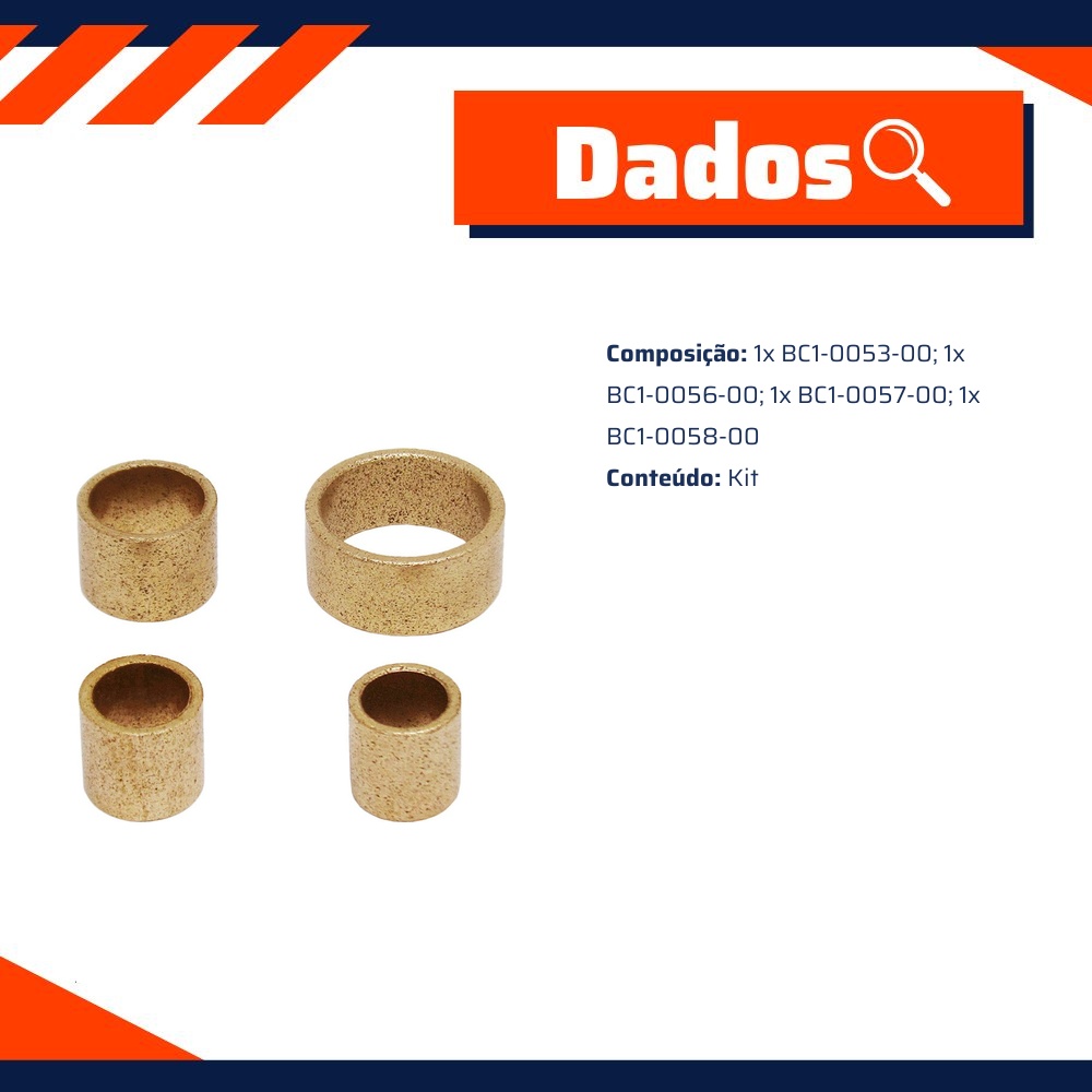 Kit de Buchas para Motor de Partida - Unifap - KT-0001-00