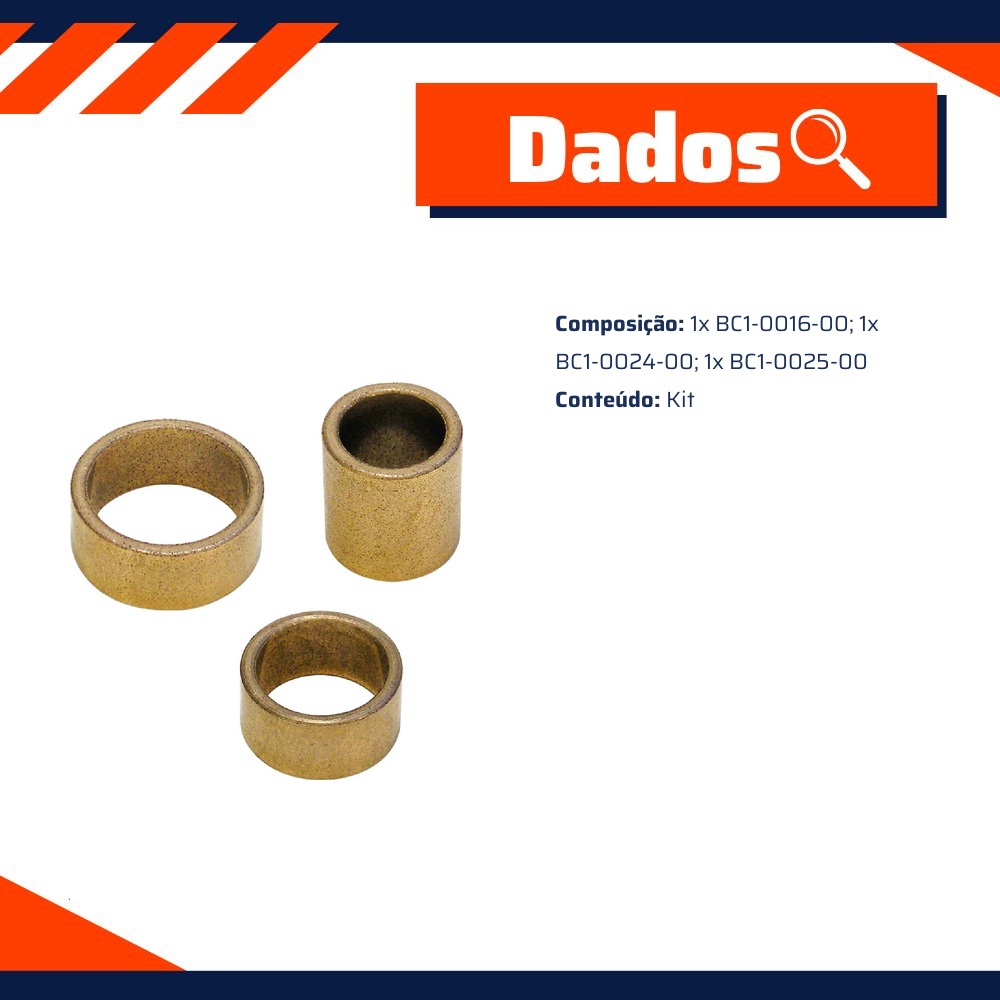 Kit de Buchas para Motor de Partida - Unifap - KT-0004-00