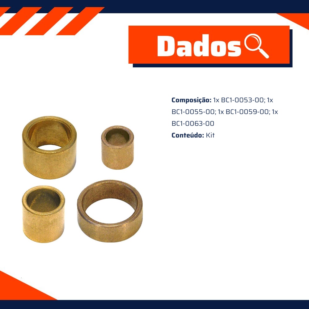 Kit de Buchas para Motor de Partida - Unifap - KT-0010-00