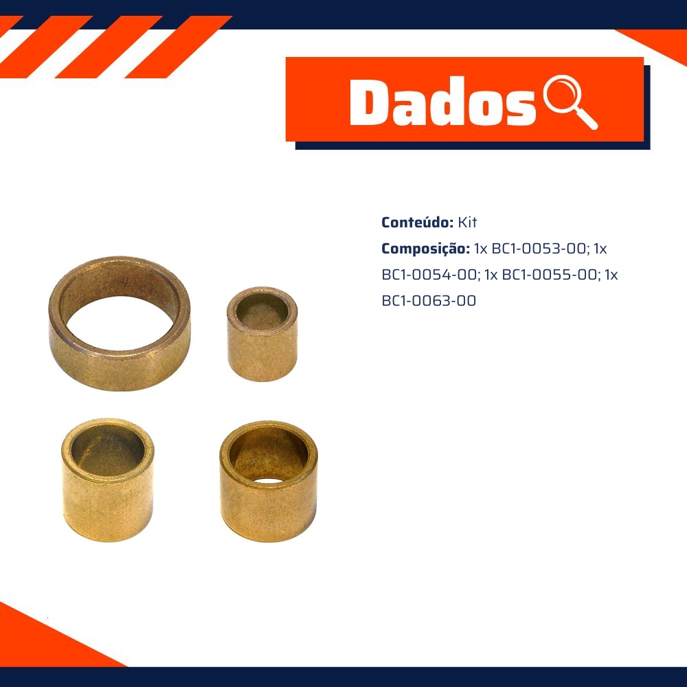 Kit de Buchas para Motor de Partida - Unifap - KT-0011-00