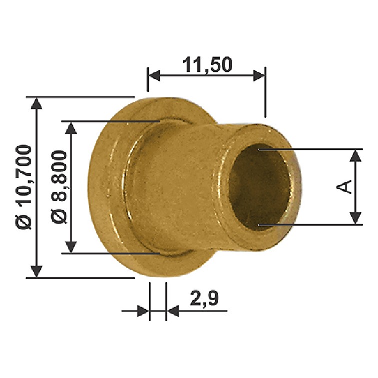 Bucha para Motor de Partida 10 Unidades - Unifap - BC1-0116-00