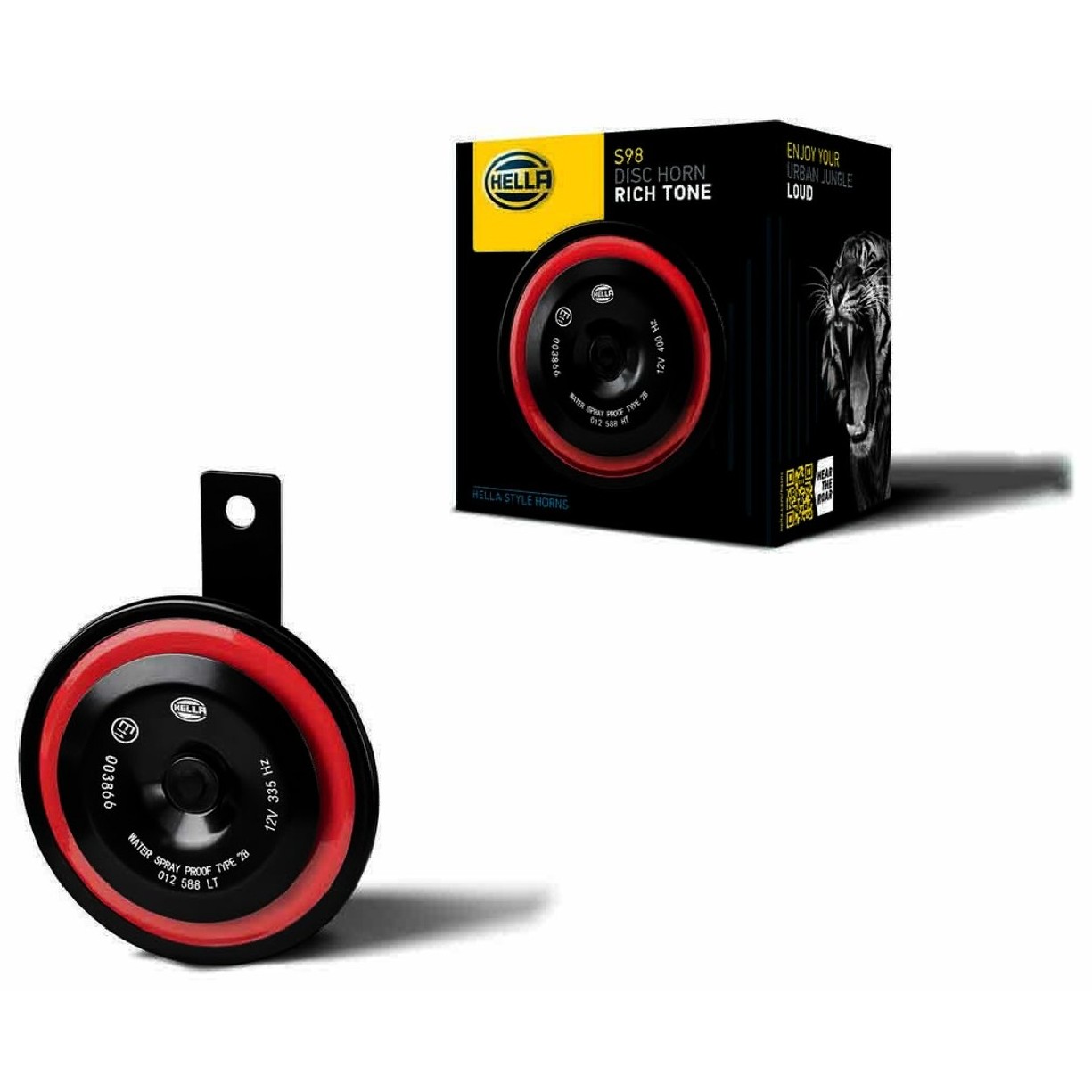 Buzina Individual Disco Bibi 12v 400hz 2 Terminais - Hella - 3AL012588291