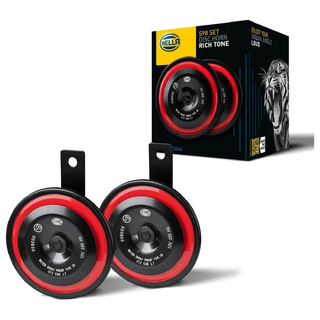 Par De Buzina Paquerinha 12v - Hella - 3AM012588341