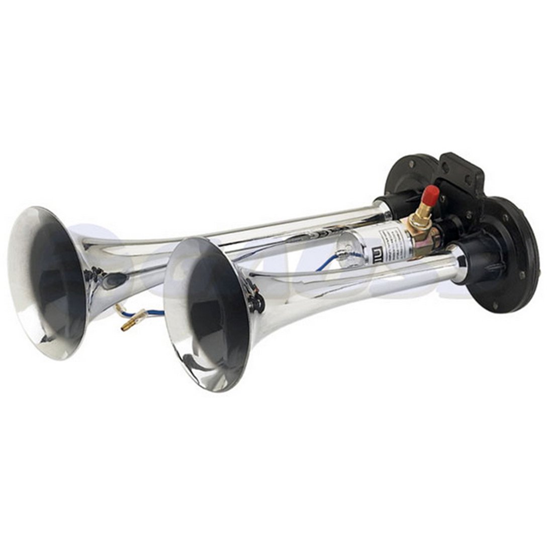 Buzina 12V 110Db Cromada de Zinco - Gauss - GB1005