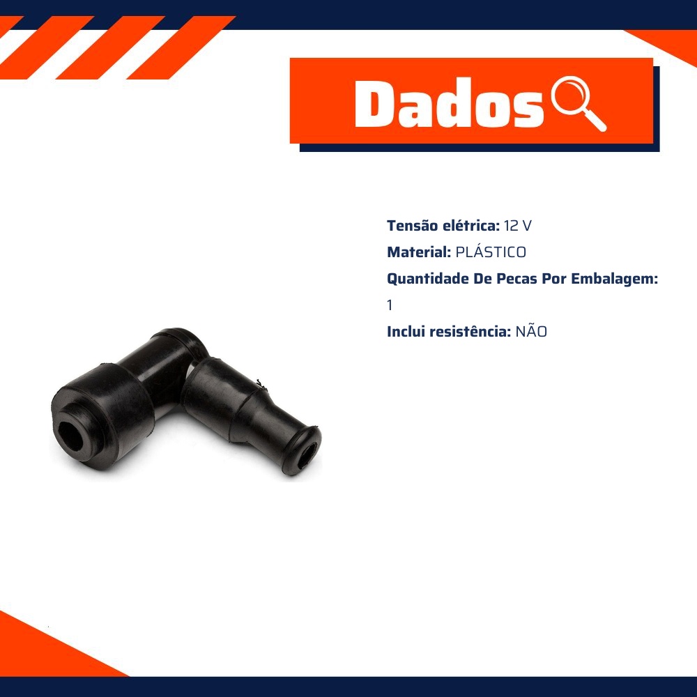 Cachimbo de Vela Plástico 12V - Magnetron - 90250440