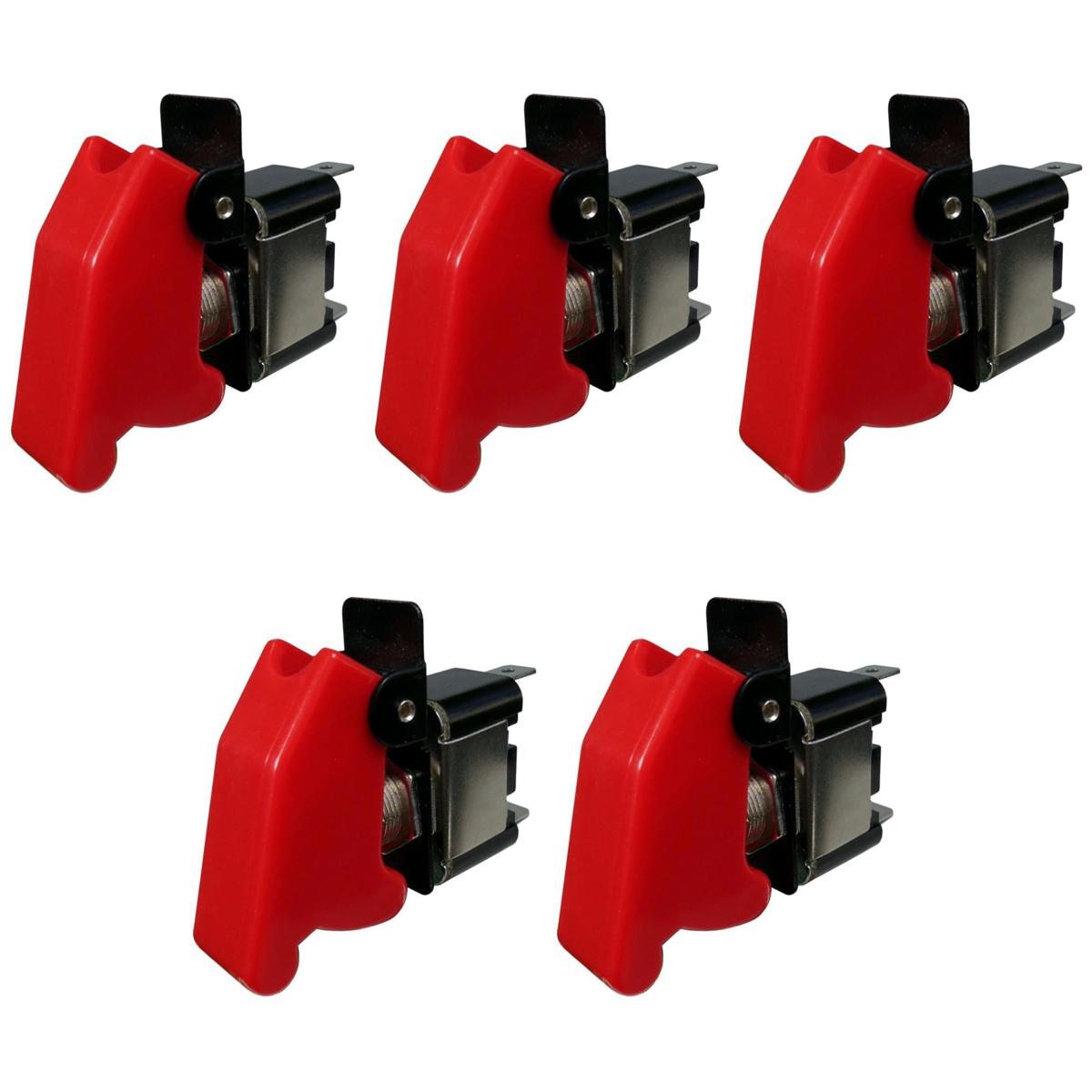 Kit 5 Chave Tic Tac Tipo Gatilho Vermelho ON/OFF Uso Geral 400W - DNI - 2083