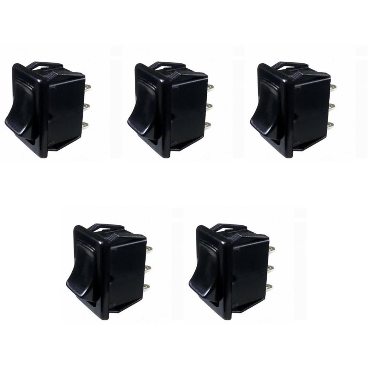 Kit 5 Mini Chave Comutadora Gangorra Universal 80W ON/OFF/ON - DNI - 2190