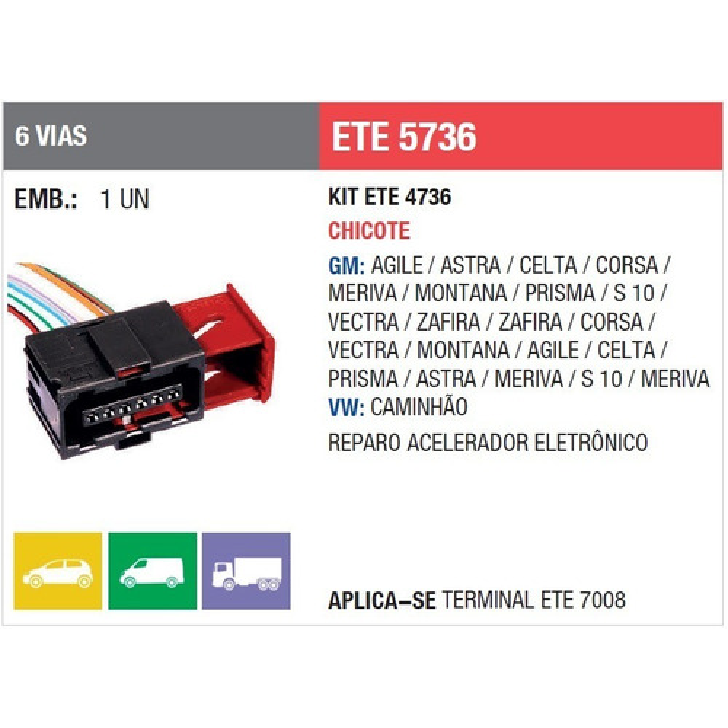 Chicote do acelerador eletrônico - Rainha das Sete - ETE 5736