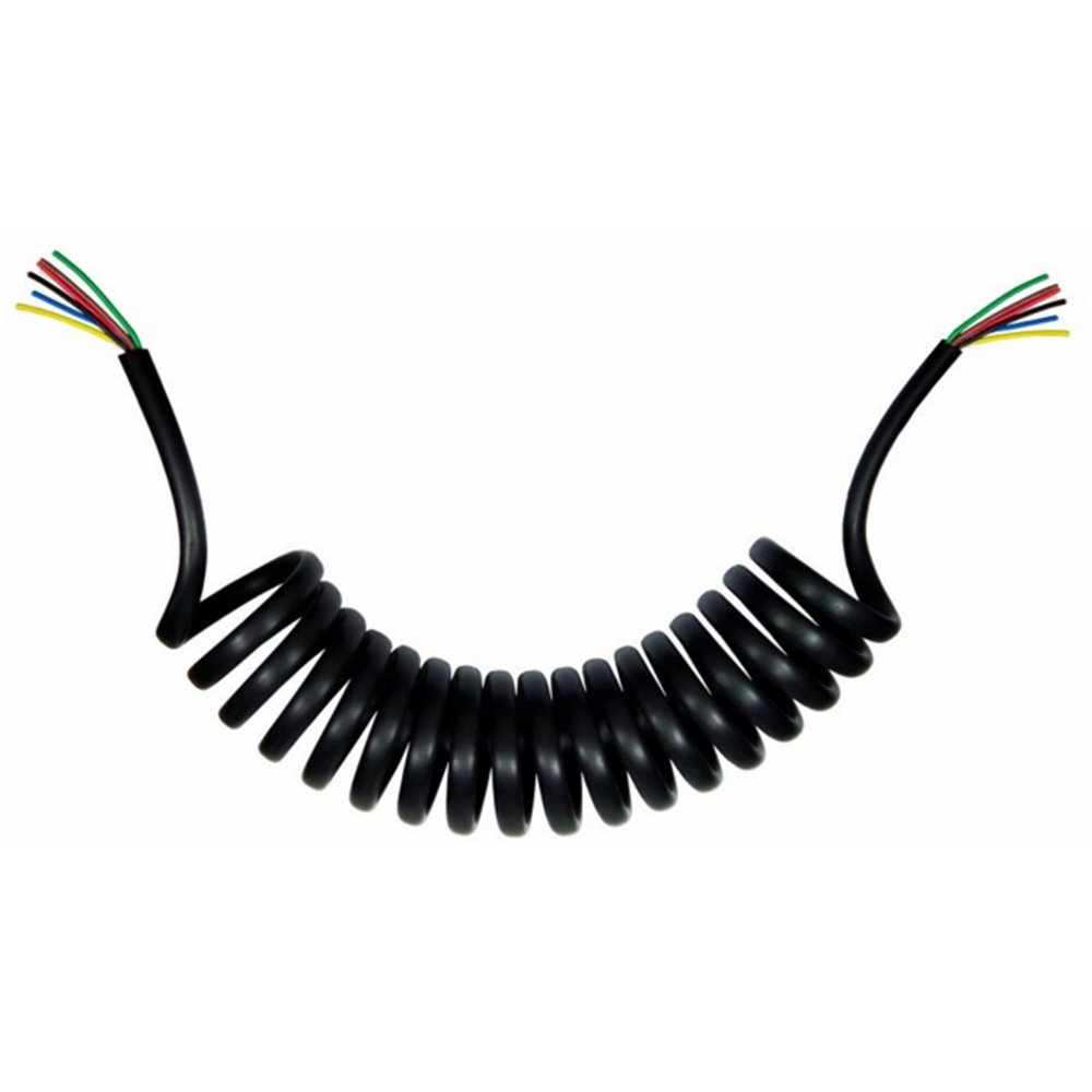 Chicote Elétrico Espiral 5,5 Metros 7 Vias sem Conector - DNI - 8305