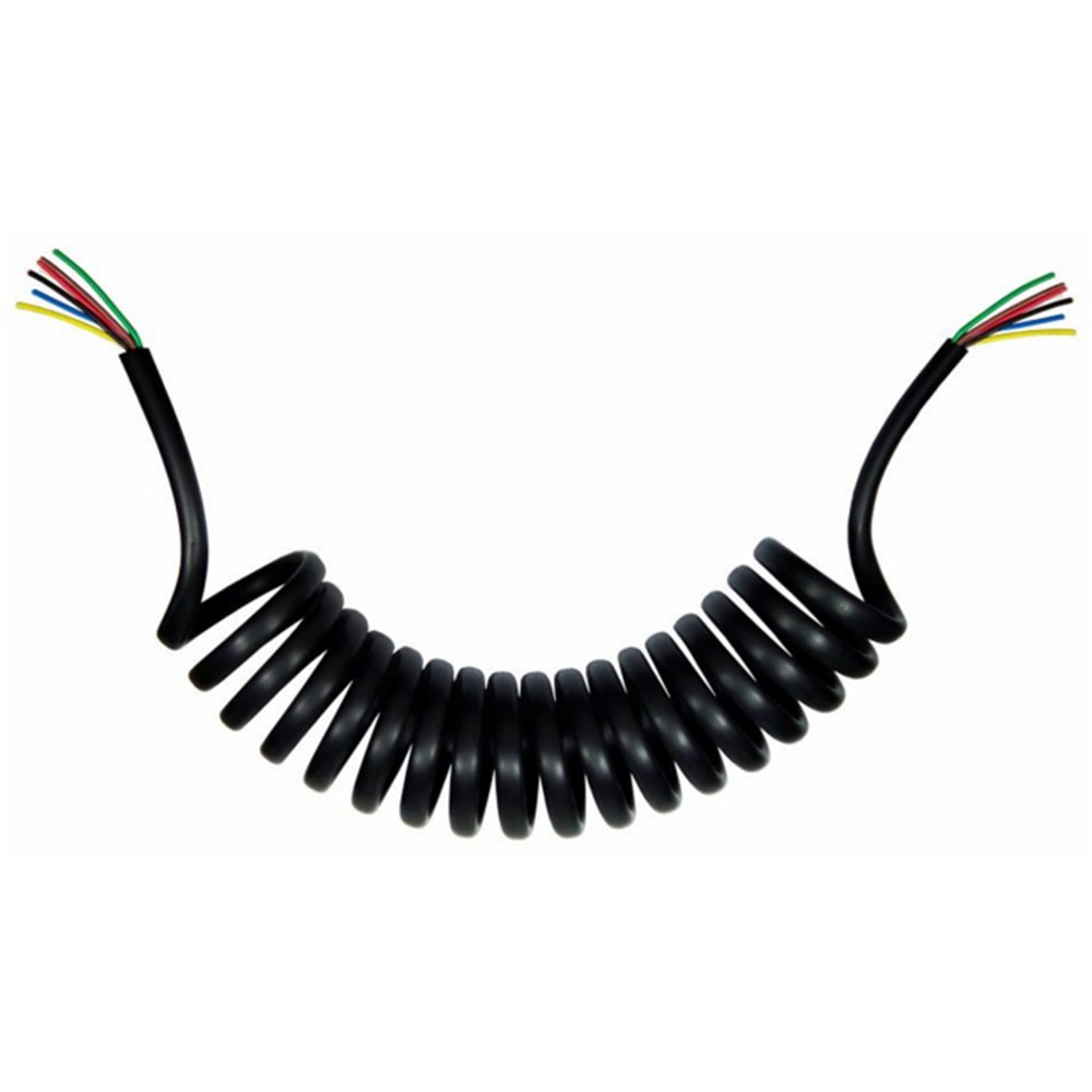 Chicote Elétrico Espiral 7 Fios 6,50 Metros para Engate - DNI - 8306