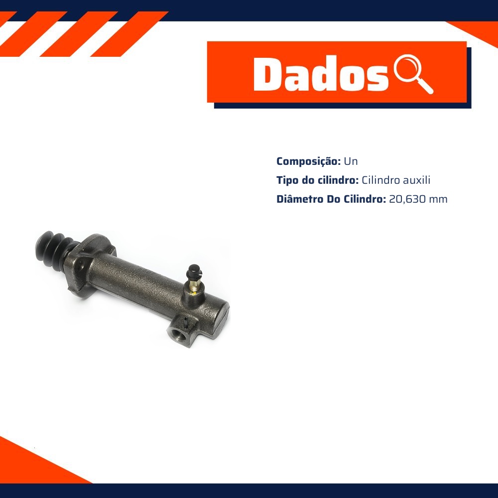 Cilindro Auxiliar de Embreagem 20,630 mm para Chevrolet Blazer e S10 - Controil - C-2625