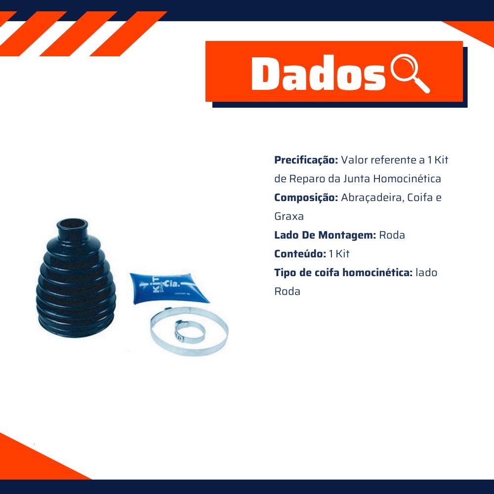 Kit Coifa da Homocinética Lado Roda - Kit & Cia - 50884