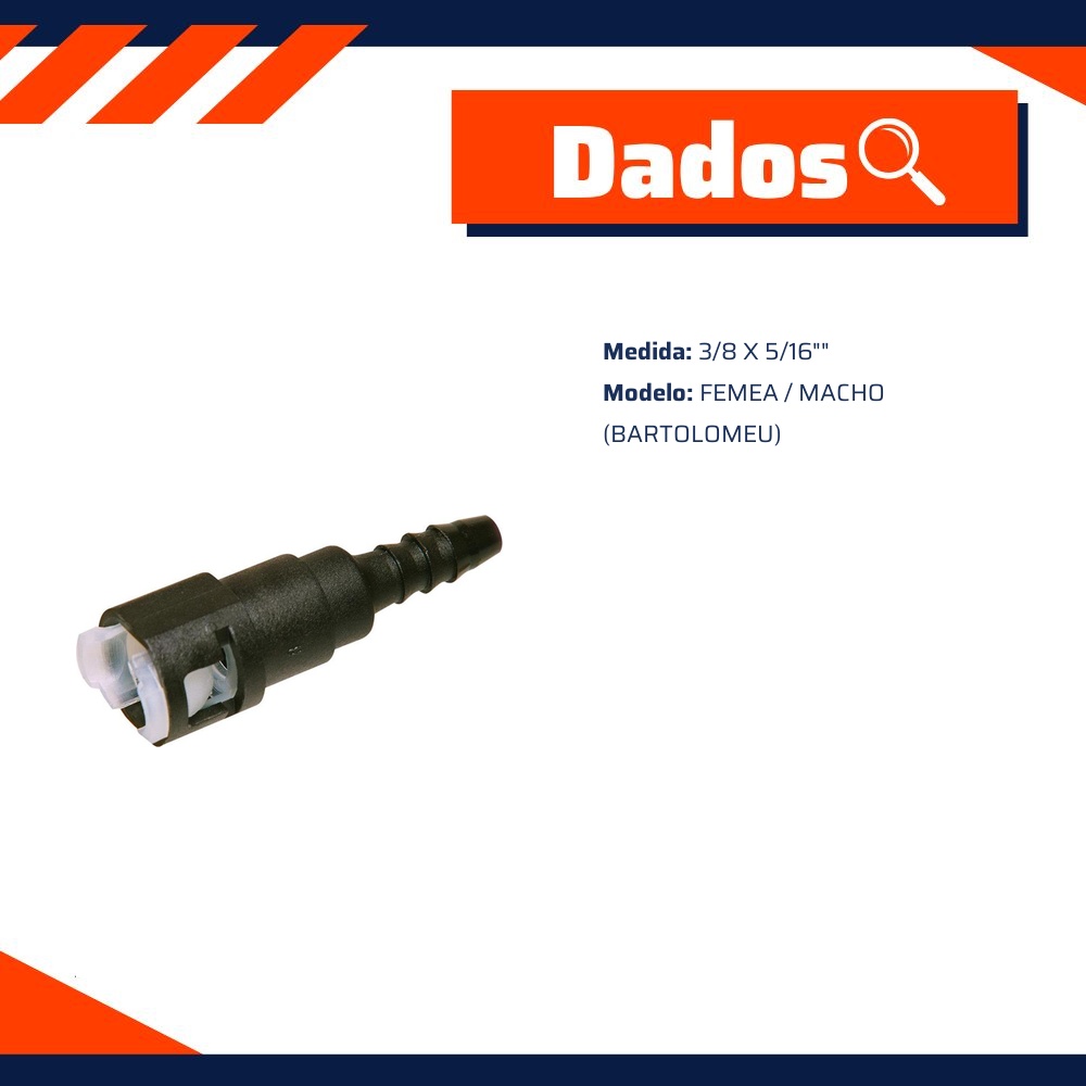 Conector Quick Fêmea/Macho Bartolomeu 3/8 X 5/16 - TanClick - QC-005