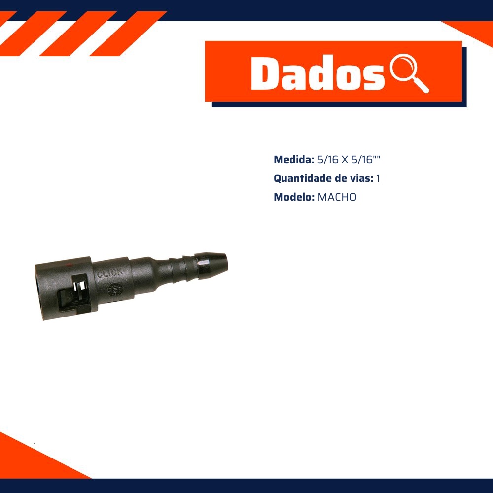 Conector Rápido Macho 5/16 x 5/16" - TanClick - QC-016