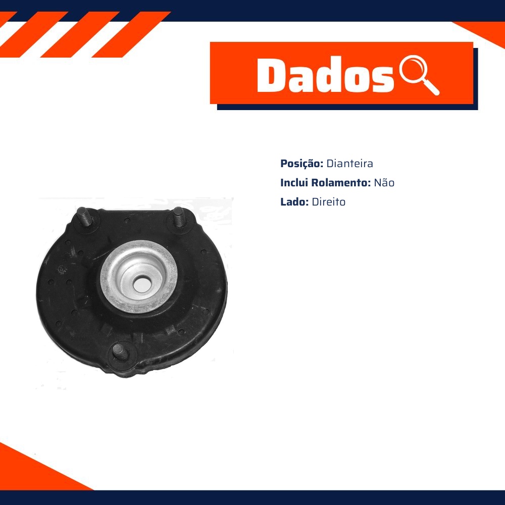 Coxim de Amortecedor Dianteiro Lado Direito para Fiat Linea e Punto - Mobensani - MB4402D