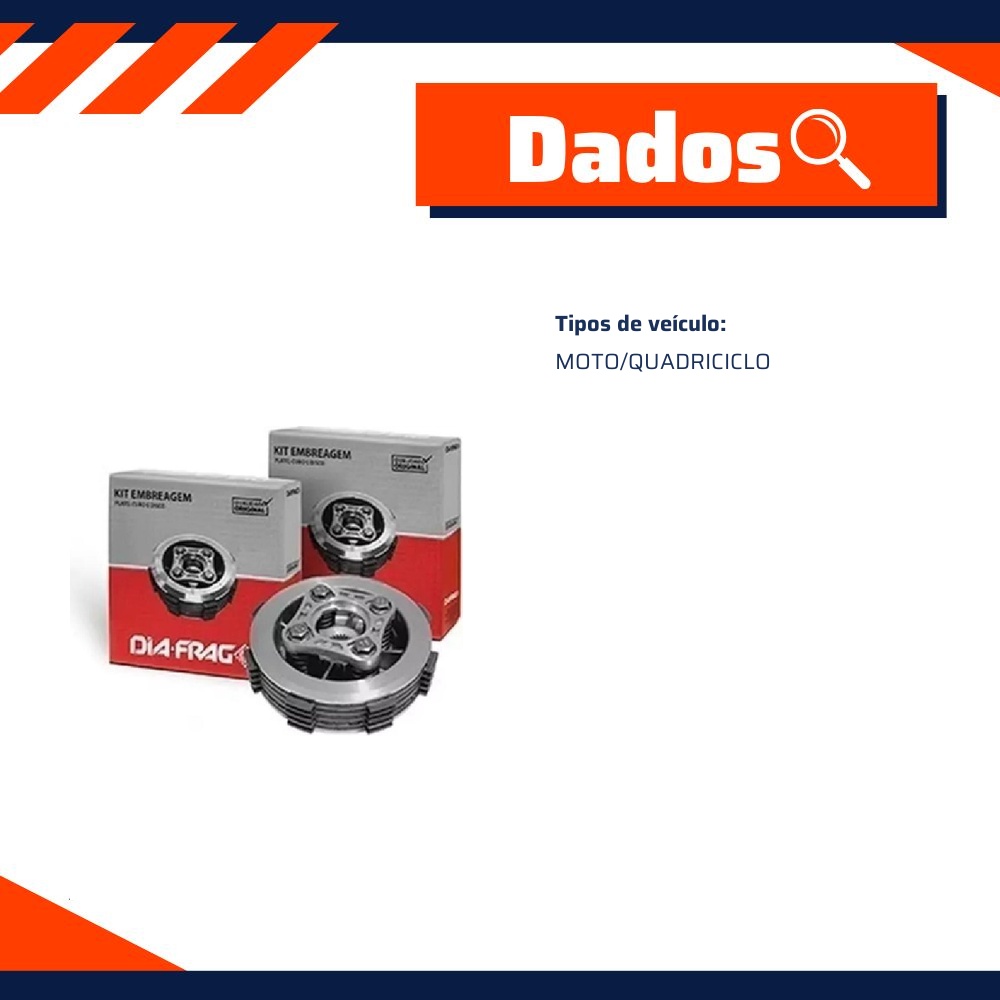 Disco de Embreagem para Honda Biz 125 - Dia-Frag - DFH-00159