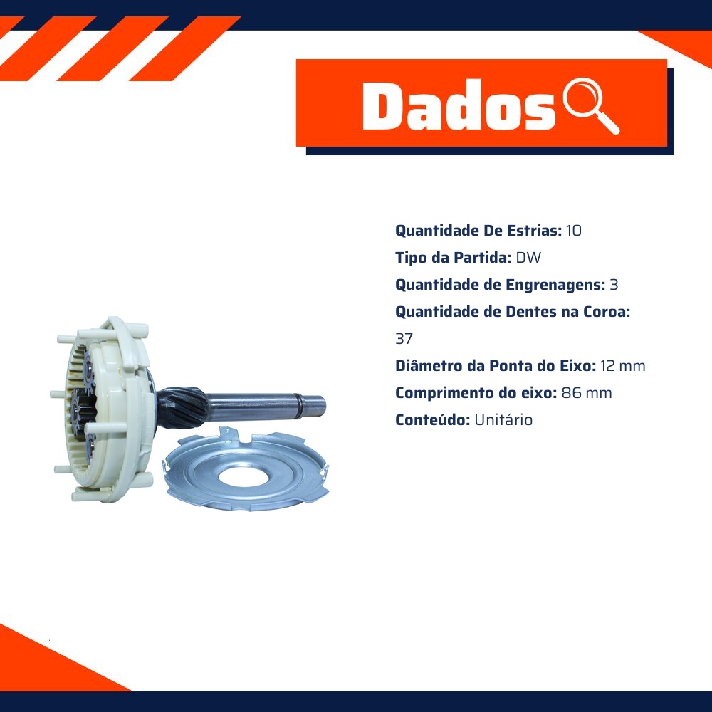 Planetária para Motor de Partida - Unifap - 11.018