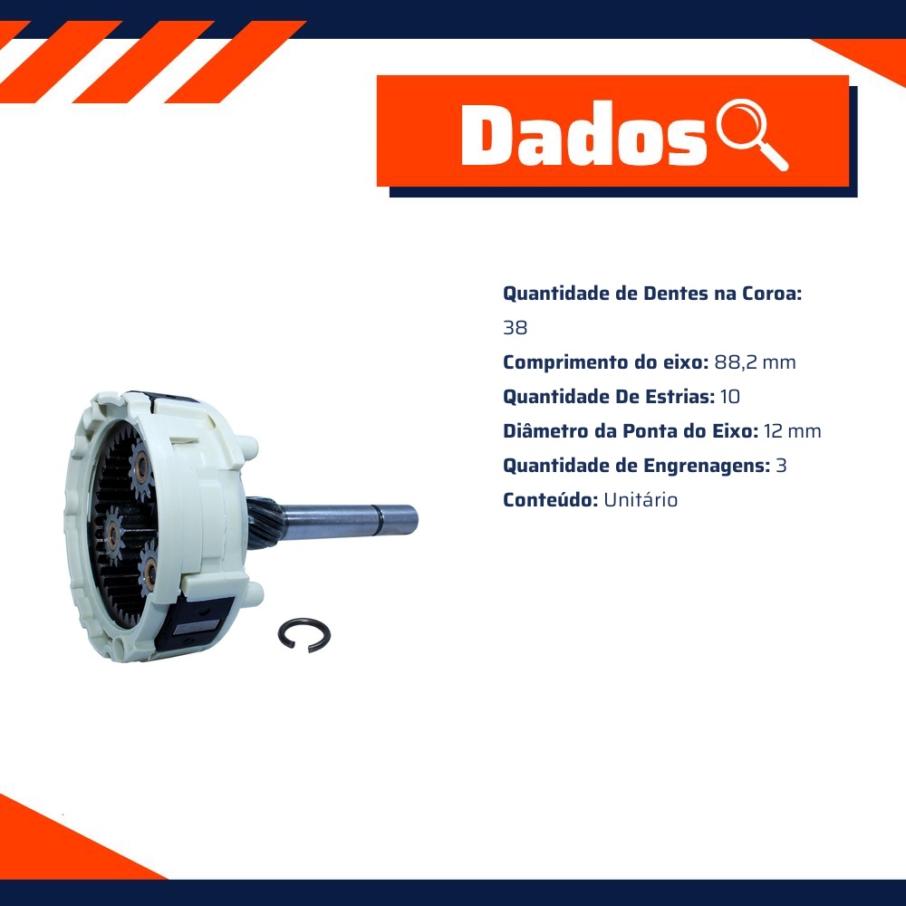 Planetária para Motor de Partida - Unifap - 11.099