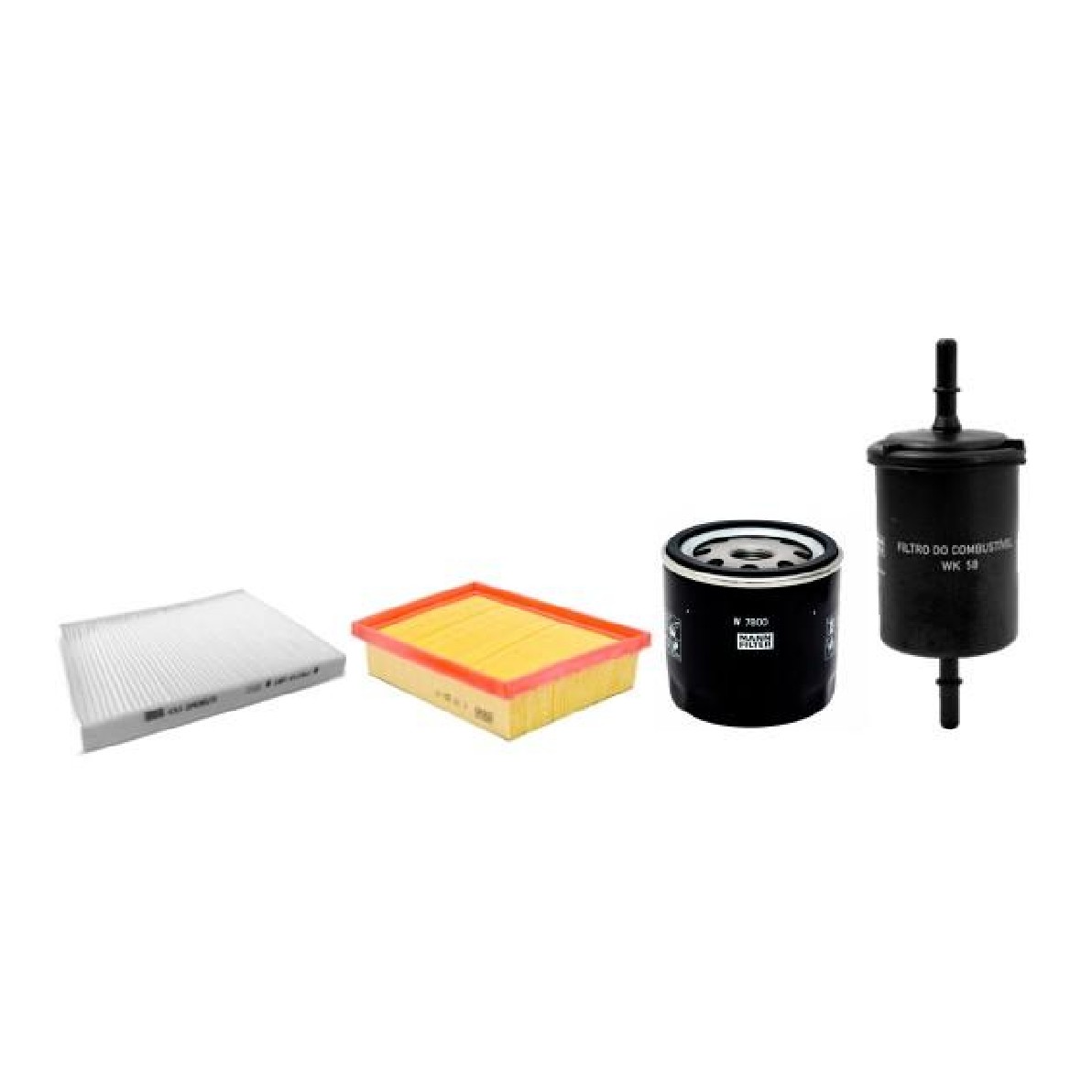Kit de Filtros Ar Cabine Combustível Óleo para Ford Ka - Mann-Filter - SP11062-4