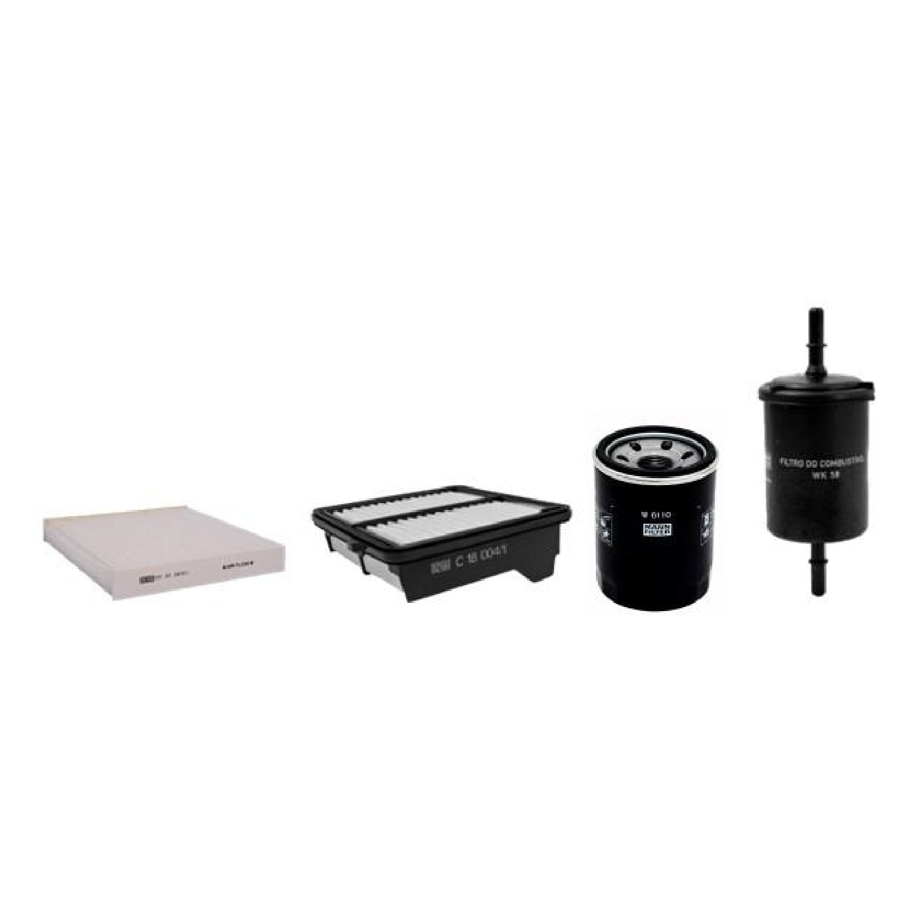 Kit de Filtros Ar Cabine Combustível Óleo para Honda City e FIT - Mann-Filter - SP11072-4
