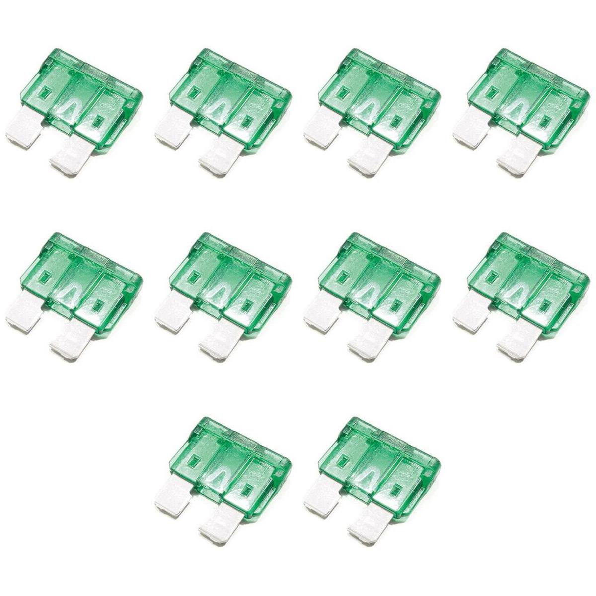 Kit 10 Fusíveis de Lâmina Verde 30A - Magnetron - 90250251