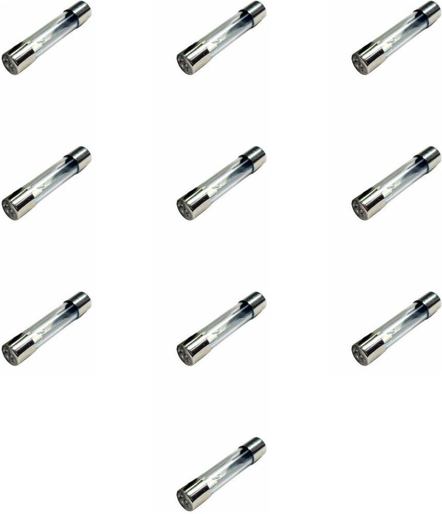 Kit 10 Fusível Vidro 20A Universal 31,75x6,35mm - DNI - 310020