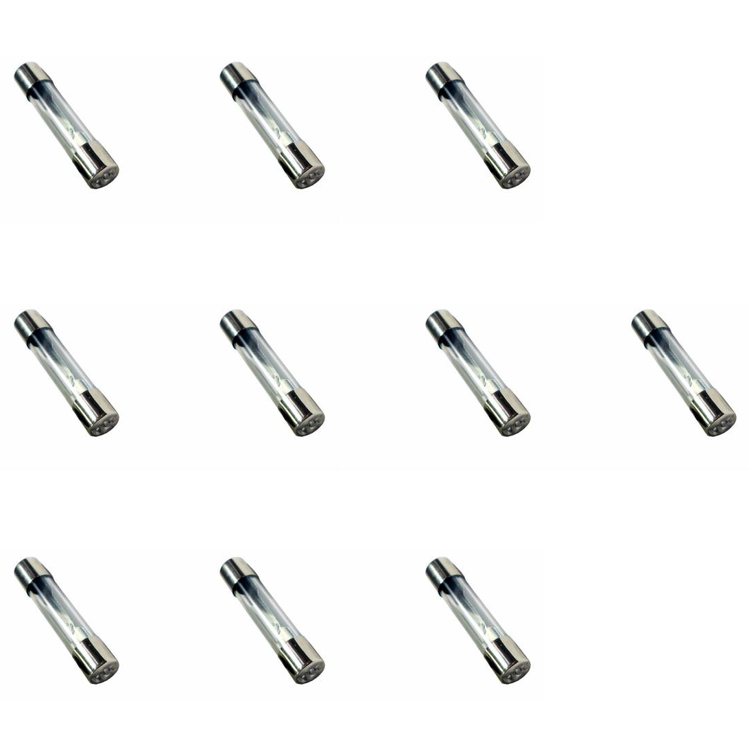 Kit 10 Fusível Vidro 25A Universal 31,75x6,35mm - DNI - 310025