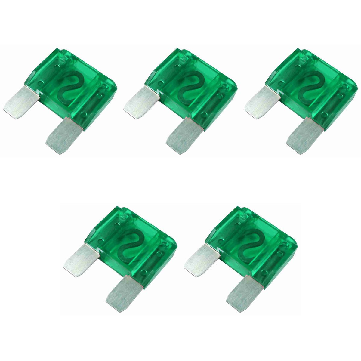Kit 5 Fusível Maxi Lâmina 30A Universal - DNI - 318830