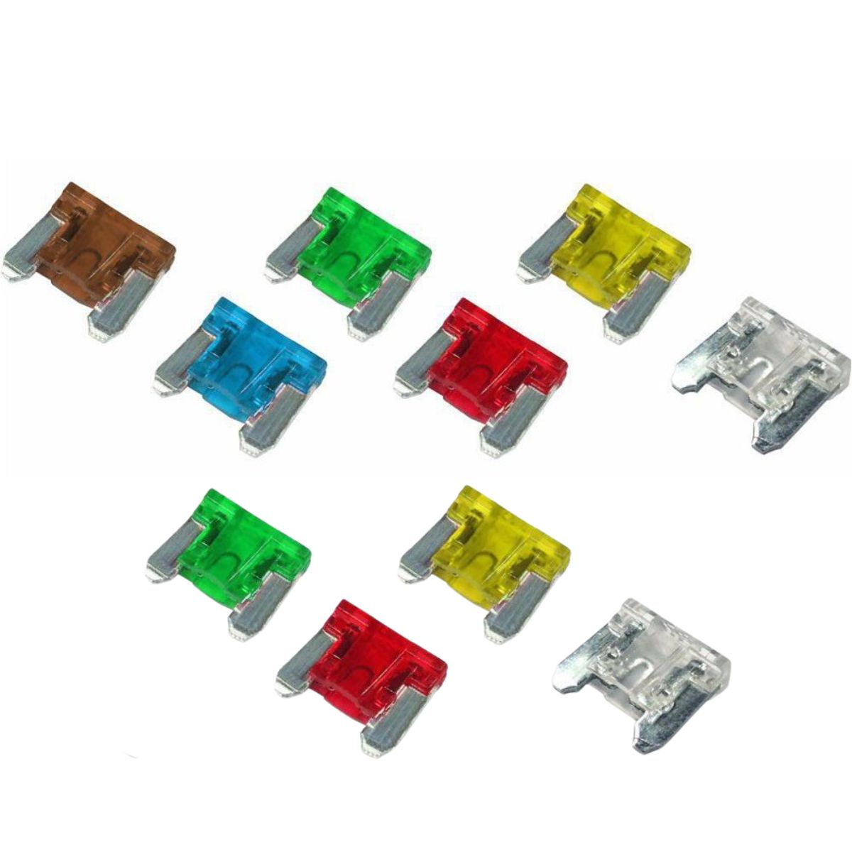 Kit 10 Fusível Mini Lâmina Perfil Baixo 30A Universal - DNI - 317530