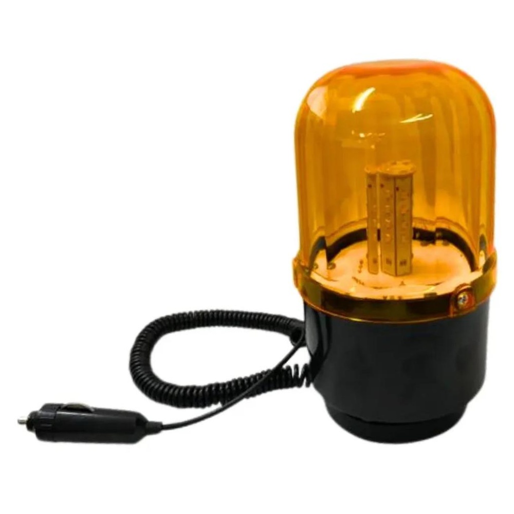 Sinalizador Visual Giroflex Giroled Magnético com Plug Acendedor Bivolt Ambar - DNI - 4109