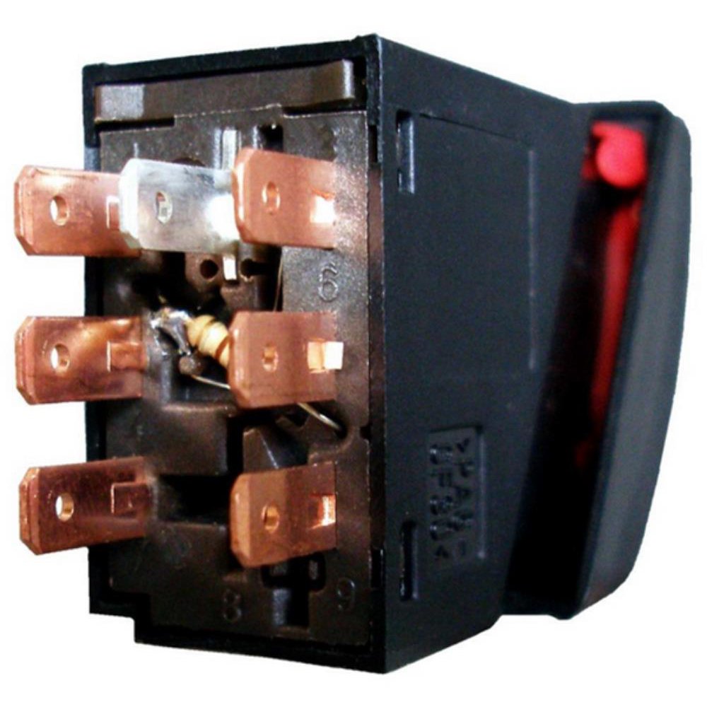 Interruptor de Luz de Emergência Botão do Pisca Alerta 7 Terminais - DNI - 2184