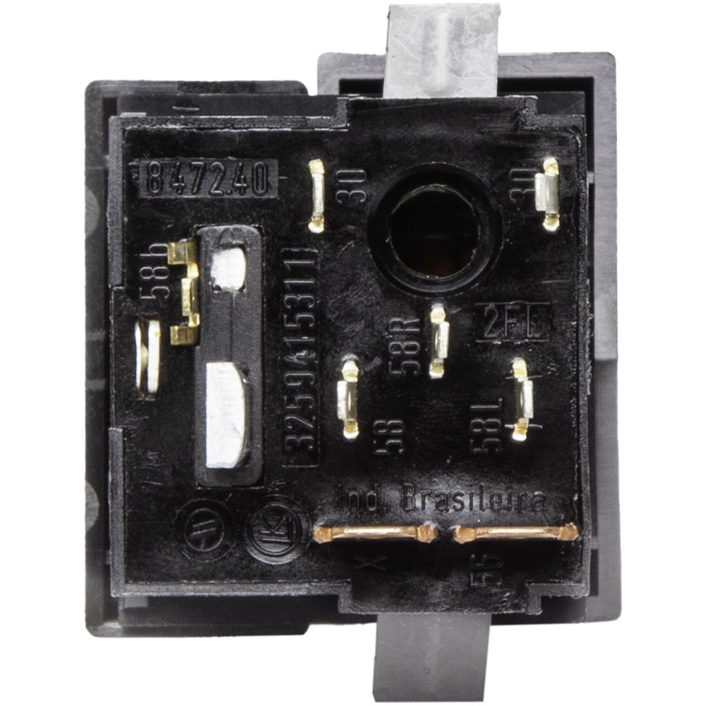 Interruptor de Luzes Farol 12V com Reostato Cor Preta para Volkswagen Quantum e Santana - Kostal - 3847240