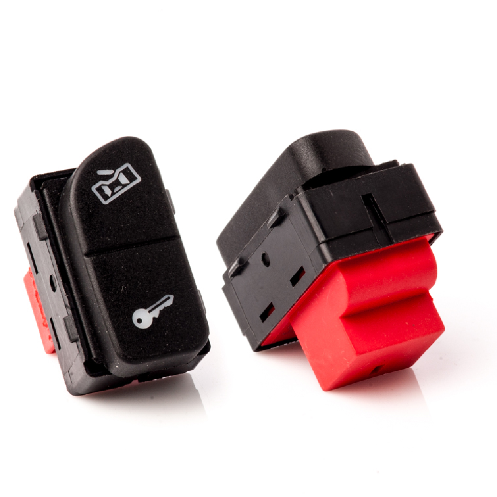 Interruptor de Trava da Porta Dianteiro Preto 12V para Volkswagen FOX - Kostal - 3934700