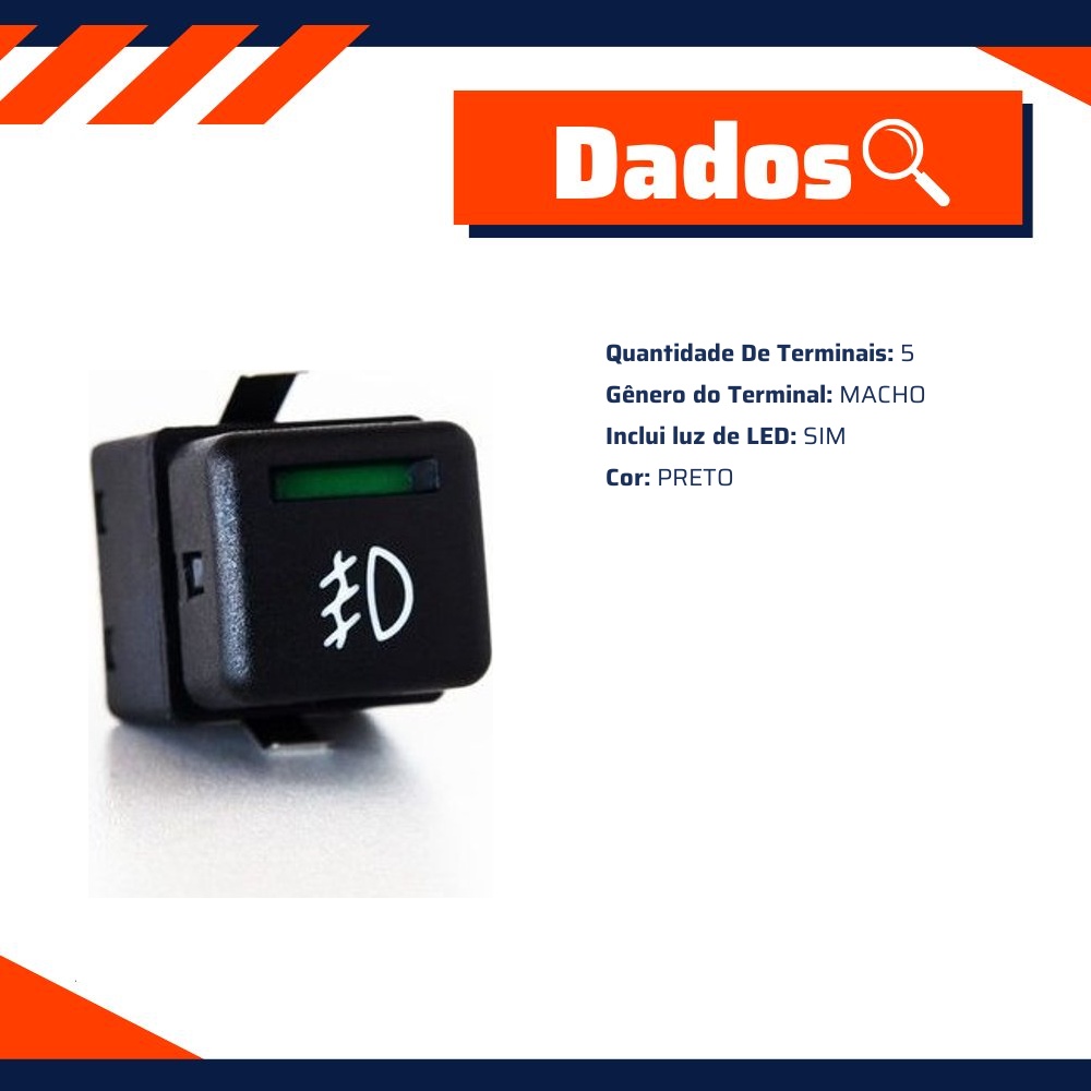 Interruptor do farol de milha - Kostal - 10518662
