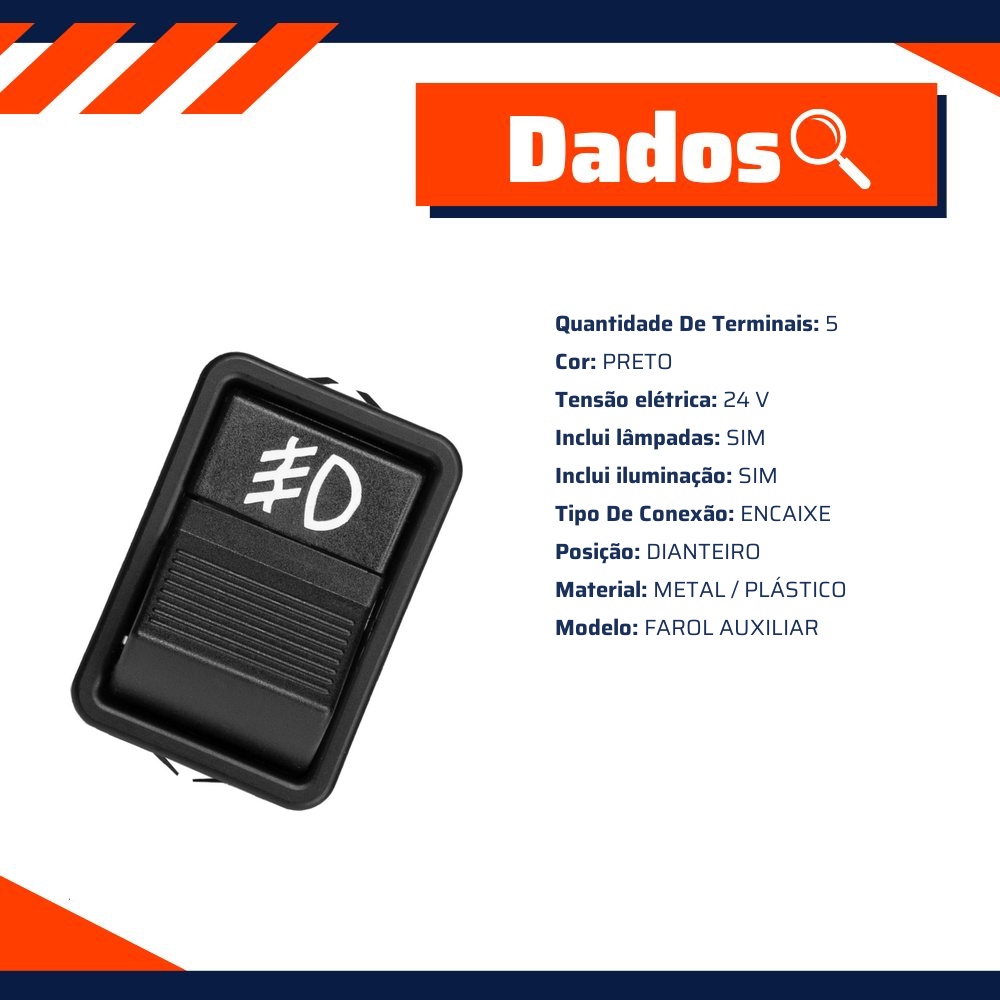 Interruptor do farol de milha - Kostal - 3833103