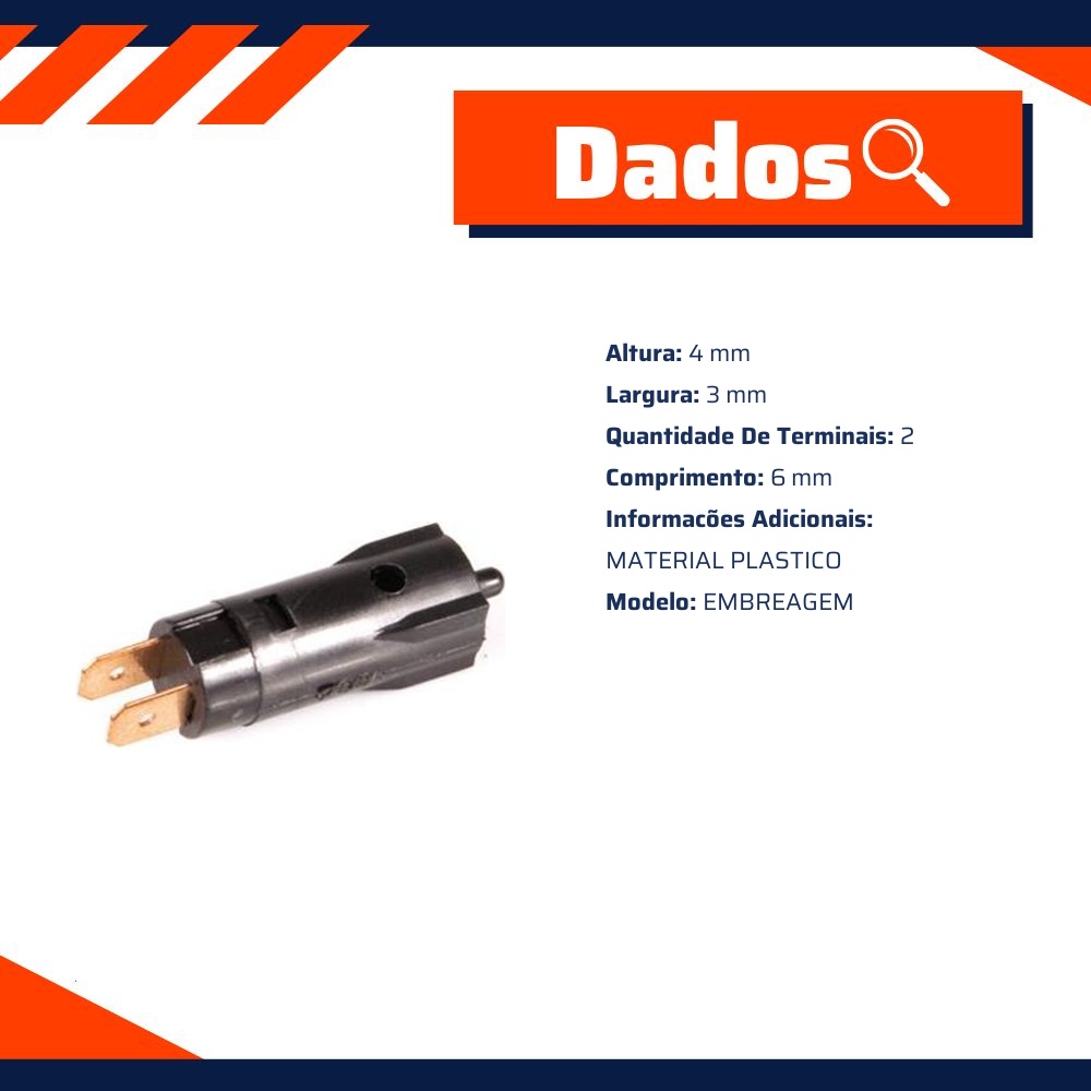 Interruptor do pedal da embreagem - Magnetron - 90213030