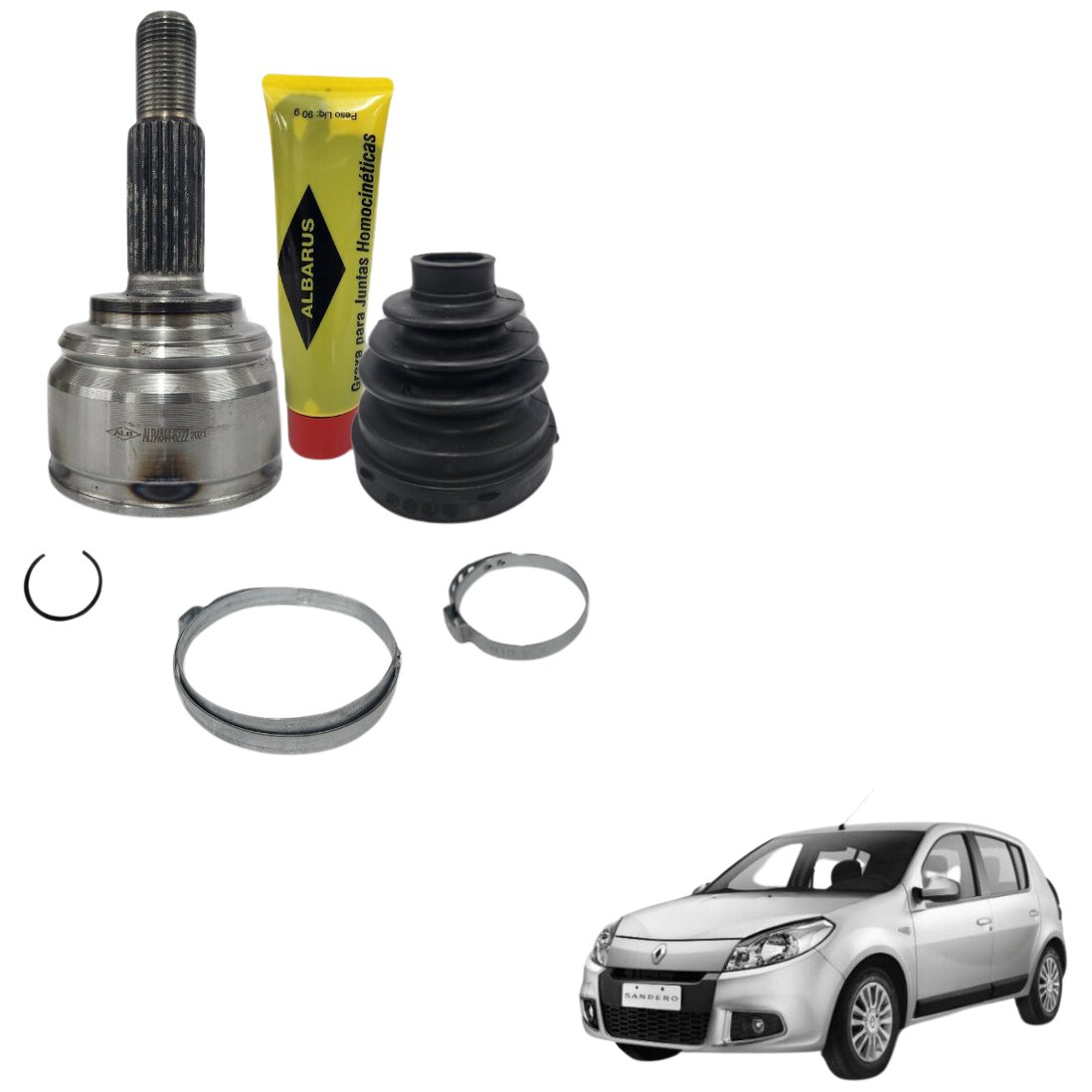 Junta Homocinética Dianteira Kit - Albarus - ALB4844-6222