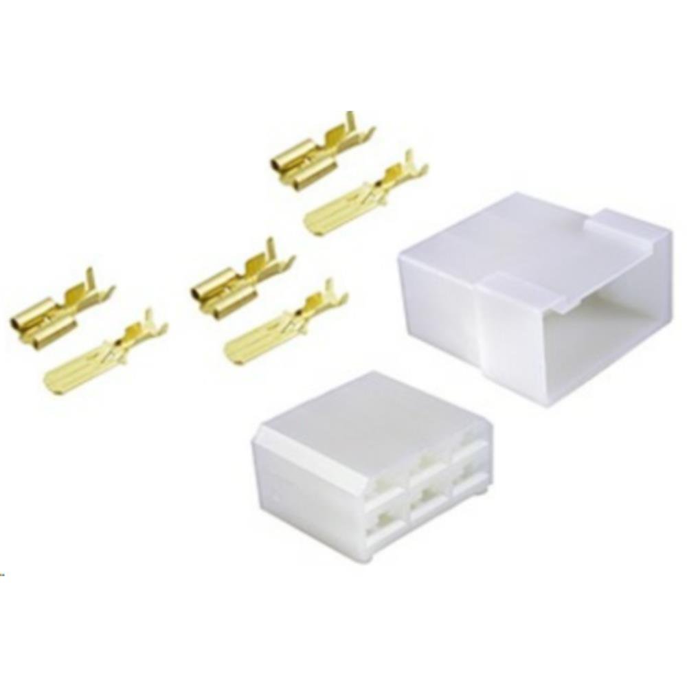 Kit de Conectores 6 Vias Branco - TC Chicotes - TC 906.4206