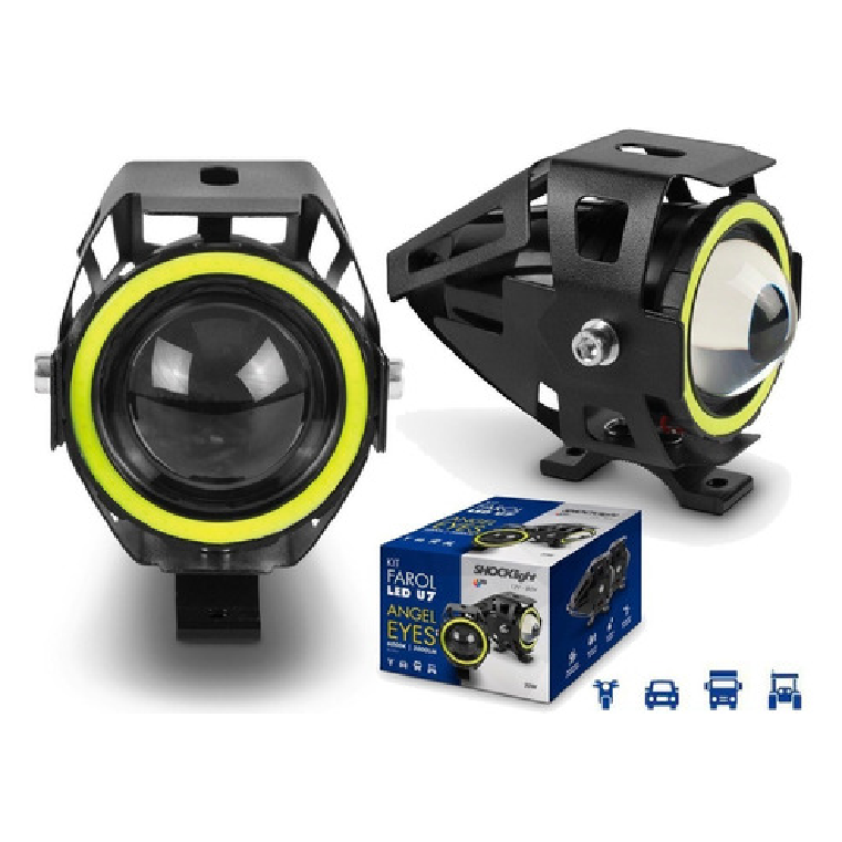 Kit de farol de milha - Shocklight - SLL-LEDU7