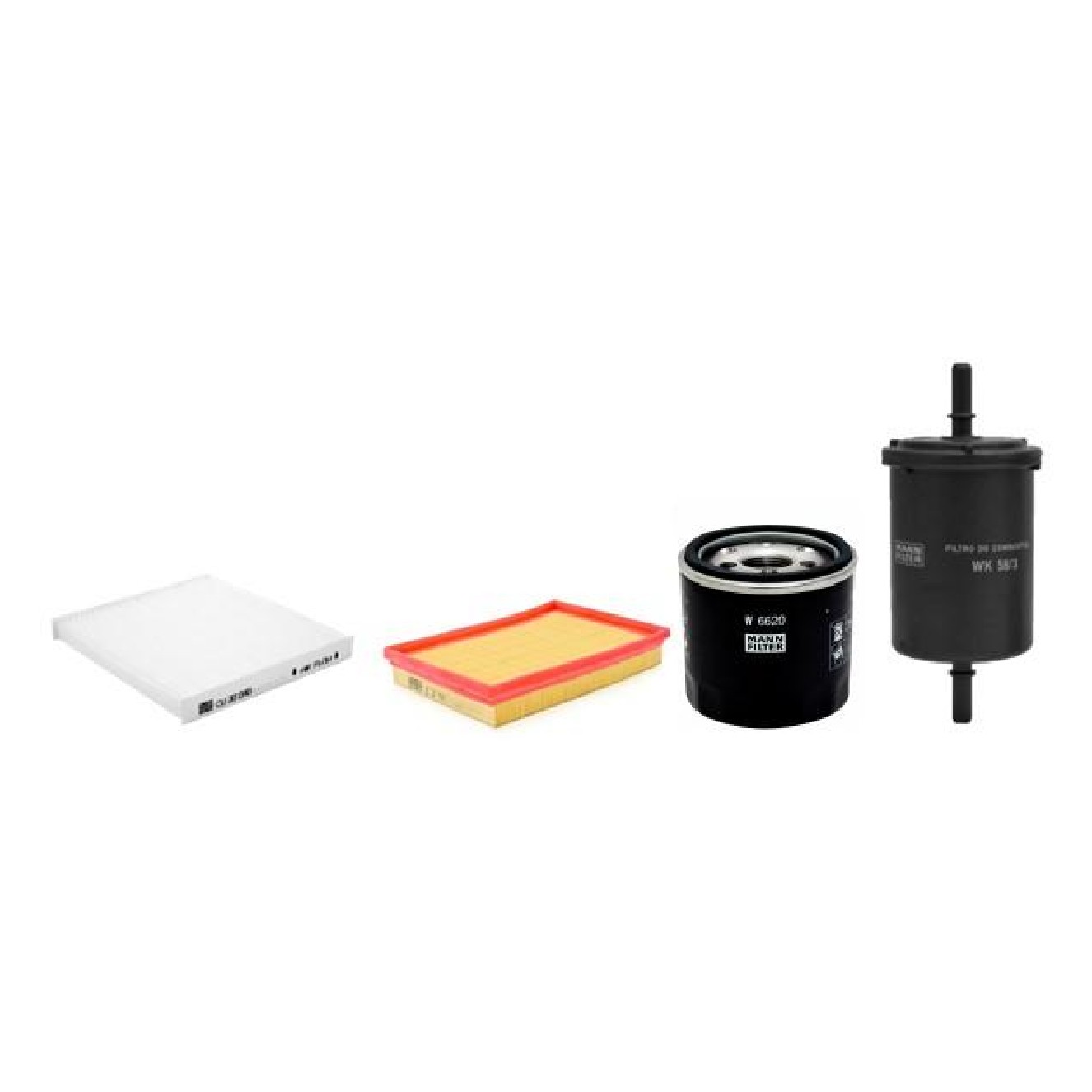 Kit de Filtros Ar Cabine Combustível Óleo para Renault Kwid - Mann-Filter - SP11065-4
