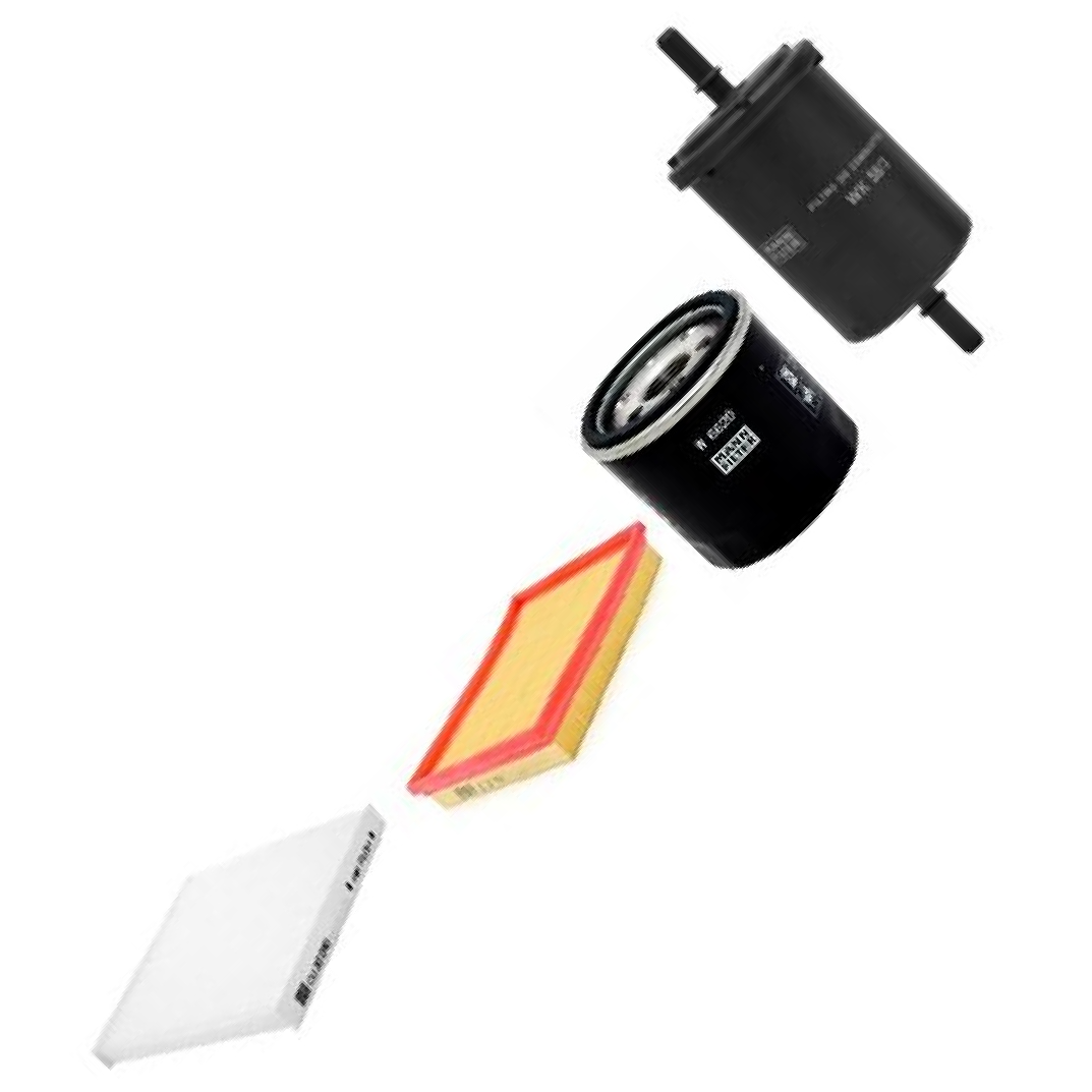 Kit de Filtros Ar Cabine Combustível Óleo para Renault Kwid - Mann-Filter - SP11065-4