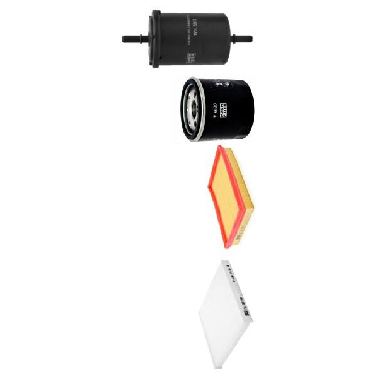Kit de Filtros Ar Cabine Combustível Óleo para Renault Kwid - Mann-Filter - SP11065-4