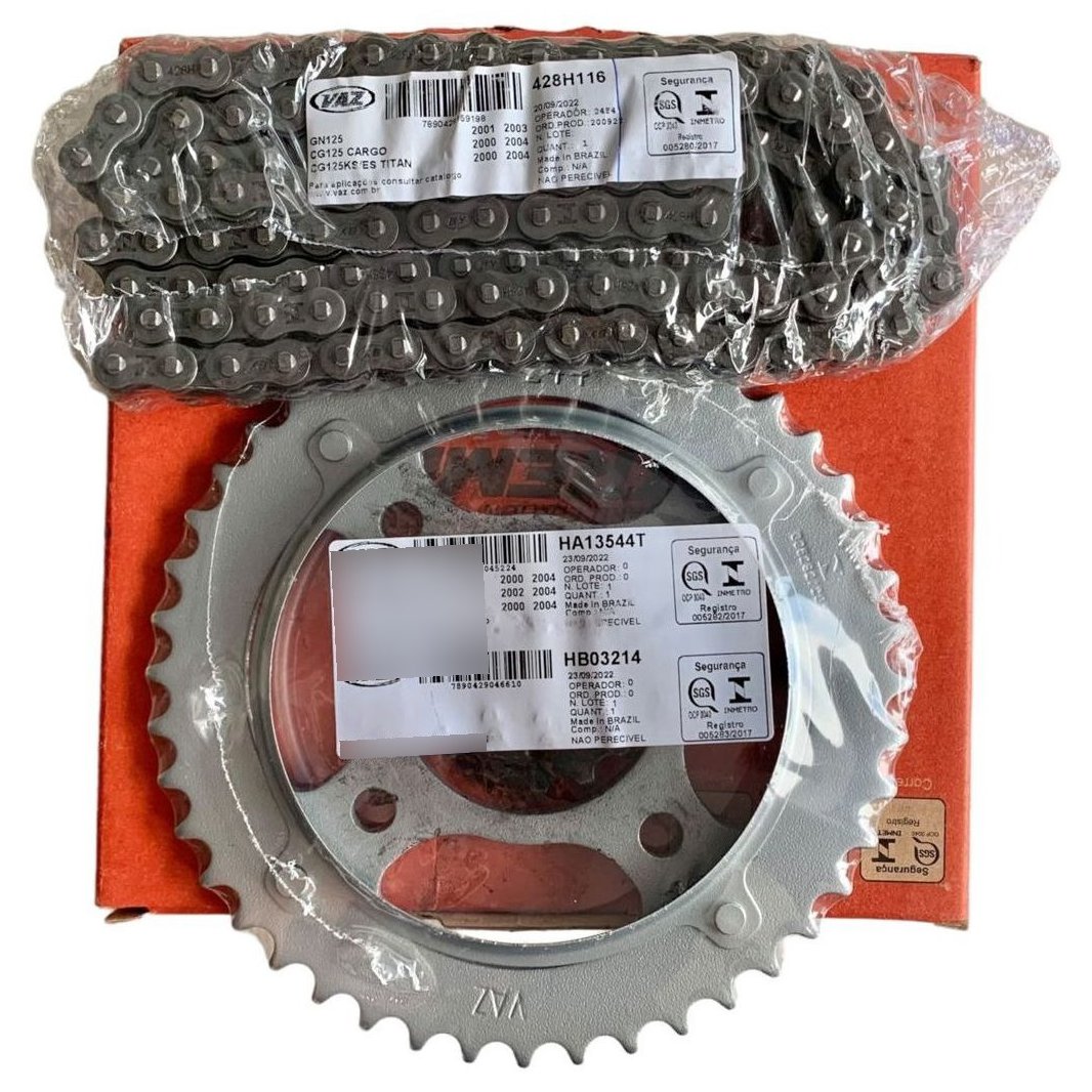 Kit de Relação Corrente 428 para Honda CG 125 - Vaz - H01190XS