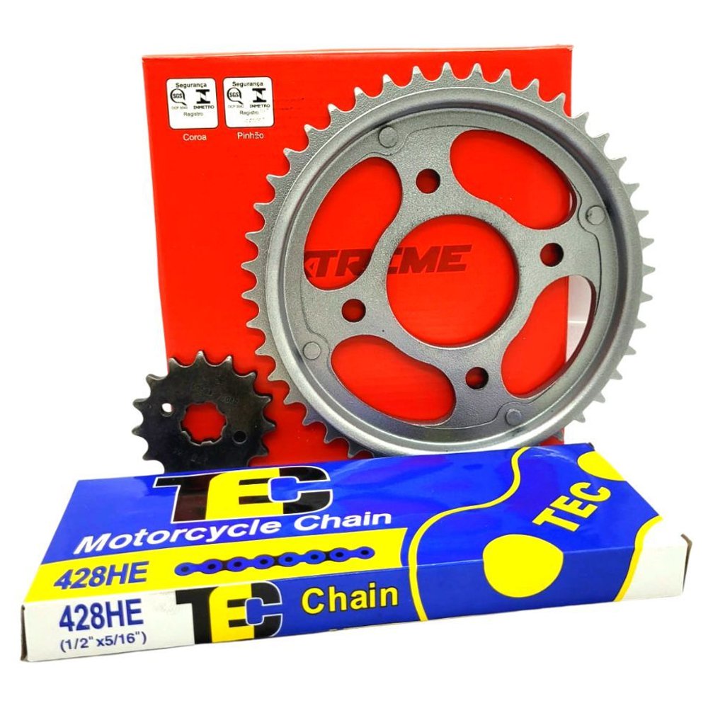 Kit de Relação Corrente 428 para Honda CG 160 - Vaz - H04007XS