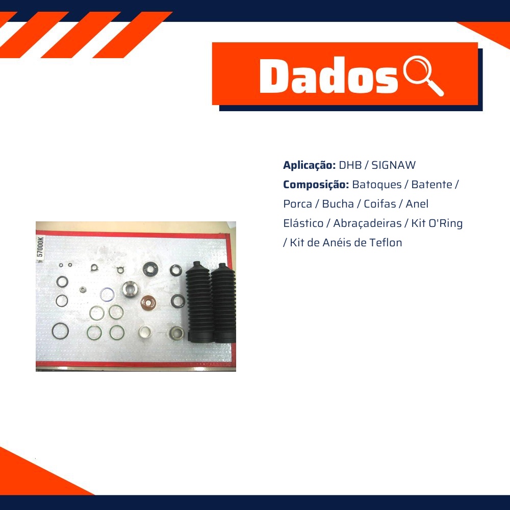 Kit de Reparo da Direção Hidráulica - Corteco - 57000K