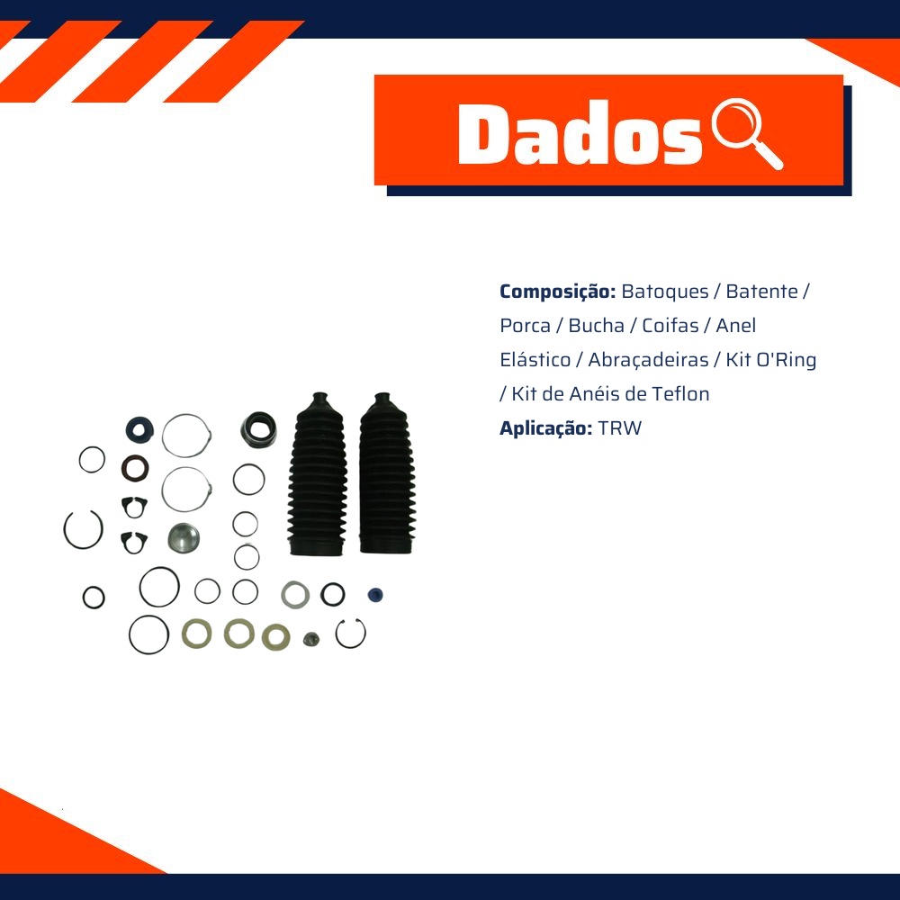 Kit de Reparo da Direção Hidráulica - Corteco - 57011K